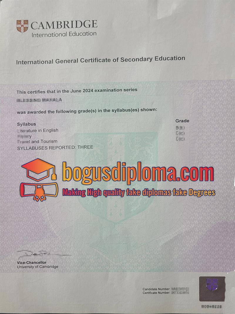 Making Cambridge IGCSE Certificate fast