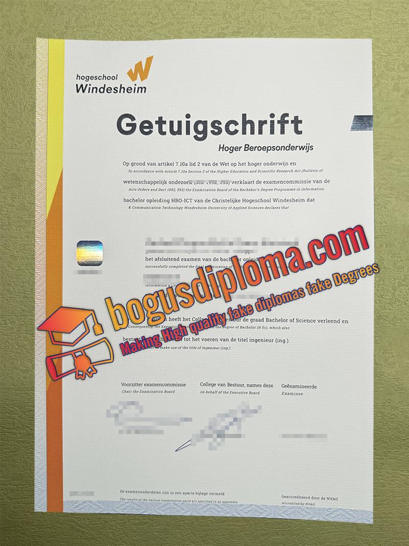 Hogeschool Windesheim Getuigschrift