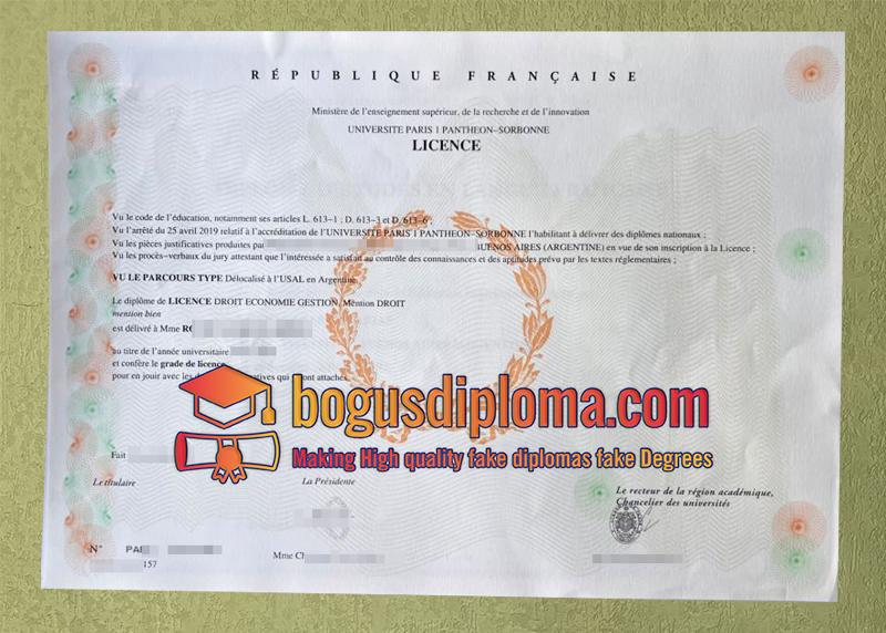 Buy a Université Paris 1 Panthéon-Sorbonne Fake Diploma