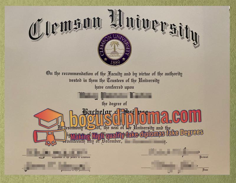 Buy a fake Clemson University Diploma at bogus diploma