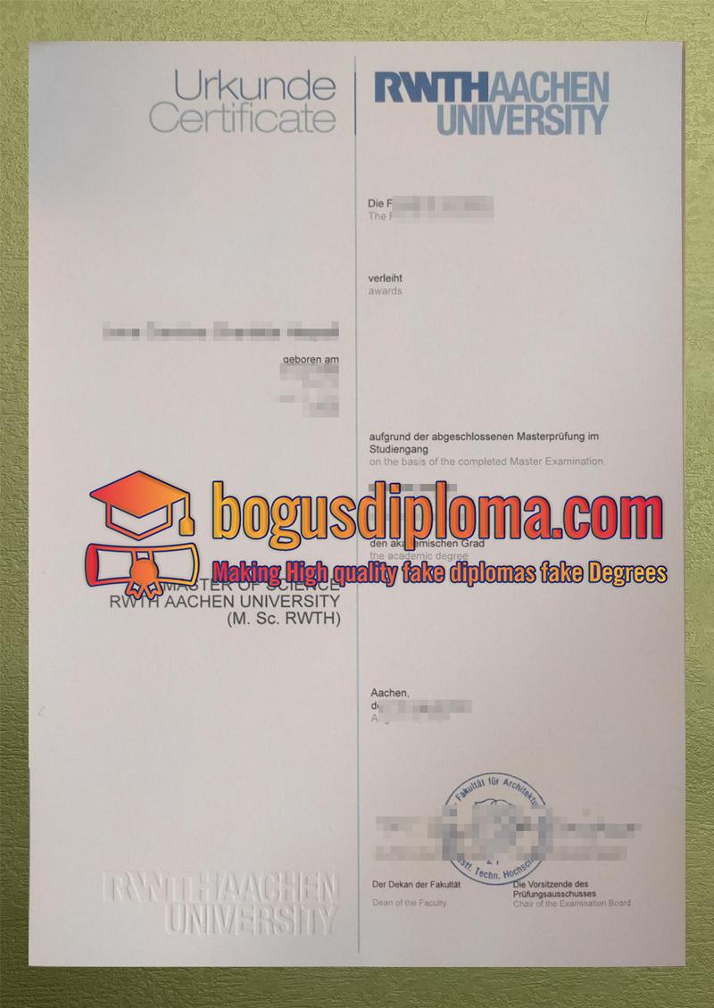 How to Making a RWTH Urkunde certificate?