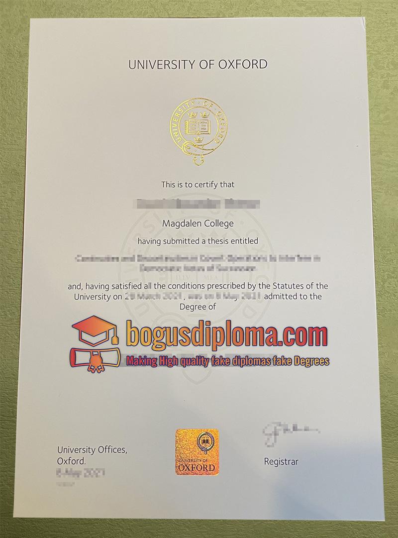 University of Oxford Fake Diploma for Sale Making a perfect fake diploma from University of Oxford