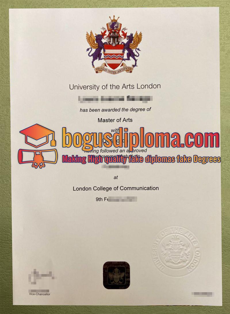 Looking for a UAL degree replica? Our University of the Arts London fake degree is crafted with precision, mimicking every detail of the authentic version.