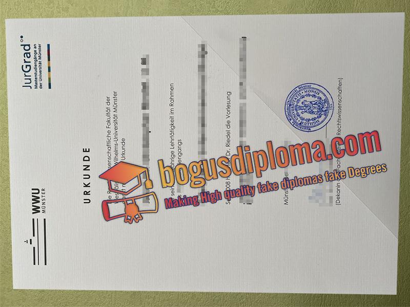 How to get a WWU Münster latest Urkunde