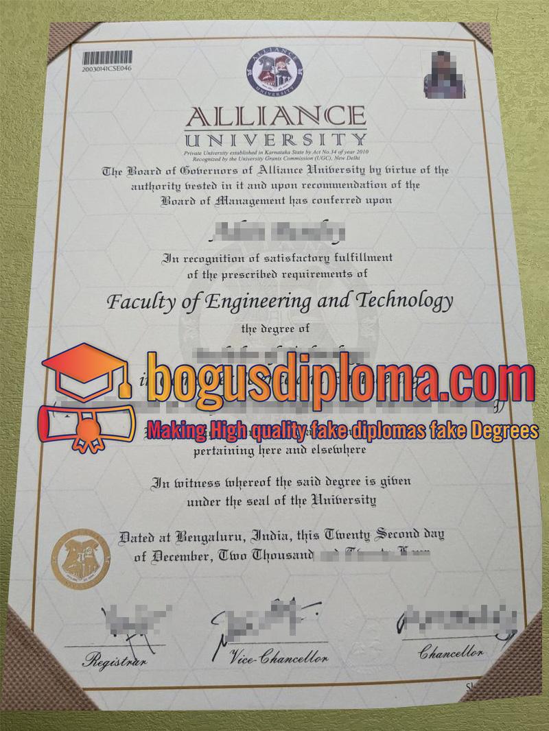 Buy a copy of Alliance University Diploma Buy Alliance University Diploma