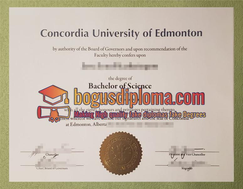 Making Concordia University of Edmonton Diploma looks like real