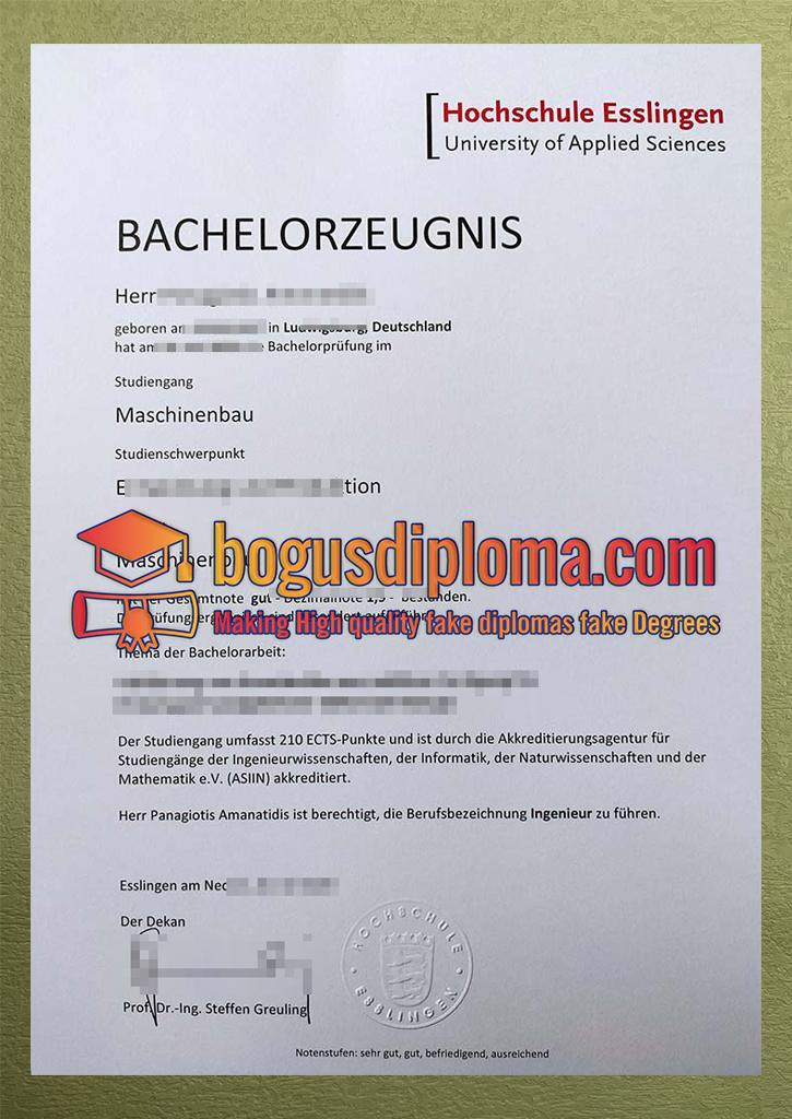 Order Hochschule Esslingen Fake Transcript How to making a Hochschule Esslingen Zeugnis?