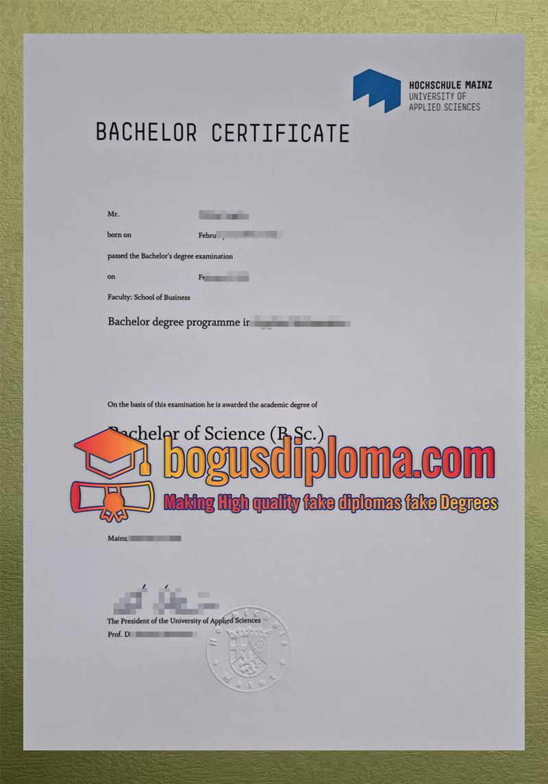 Creating an Alternative Hochschule Mainz Diploma