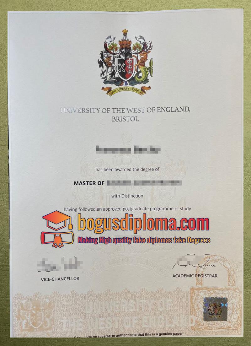 Buy UWE, Bristol Fake Degree Certificate in 2025 How many people know about the latest version of UWE diploma?
