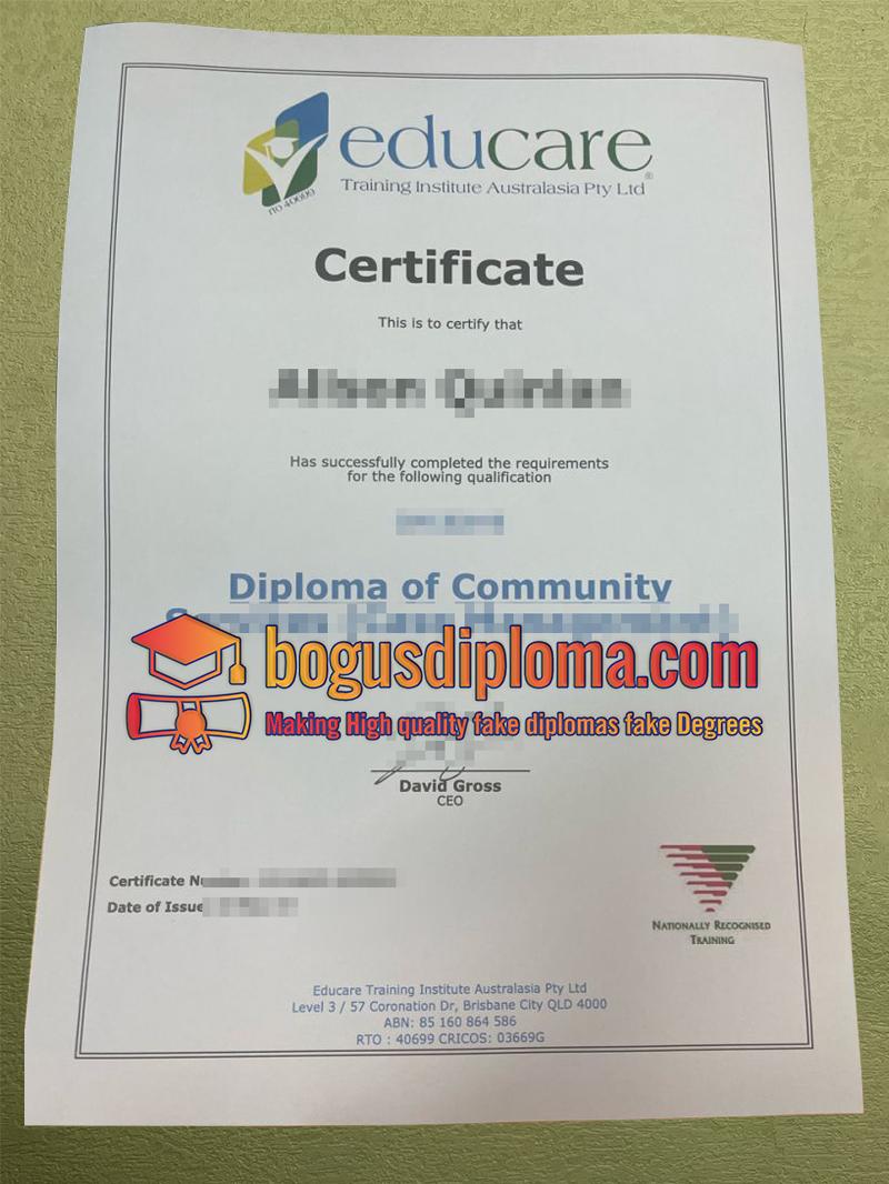 Buy a educare college certificate online